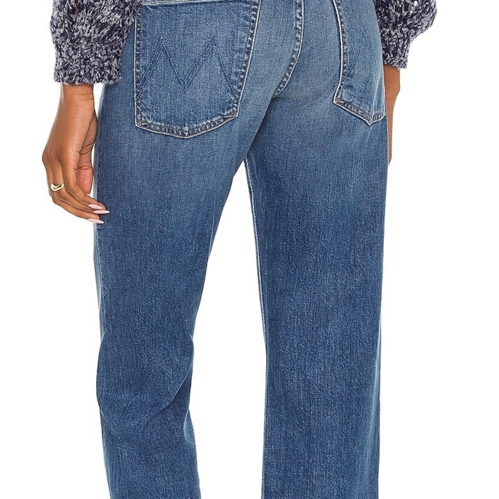 Mother Ditcher Crop Raw Edge Jeans in Running With Scissors